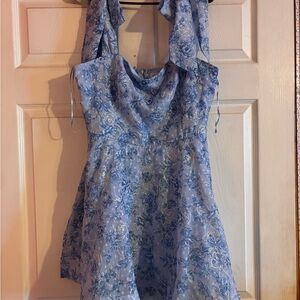 Francesca's Collections Blue Floral Dress